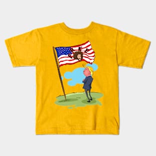 Trump US Flage with FREE Text Kids T-Shirt